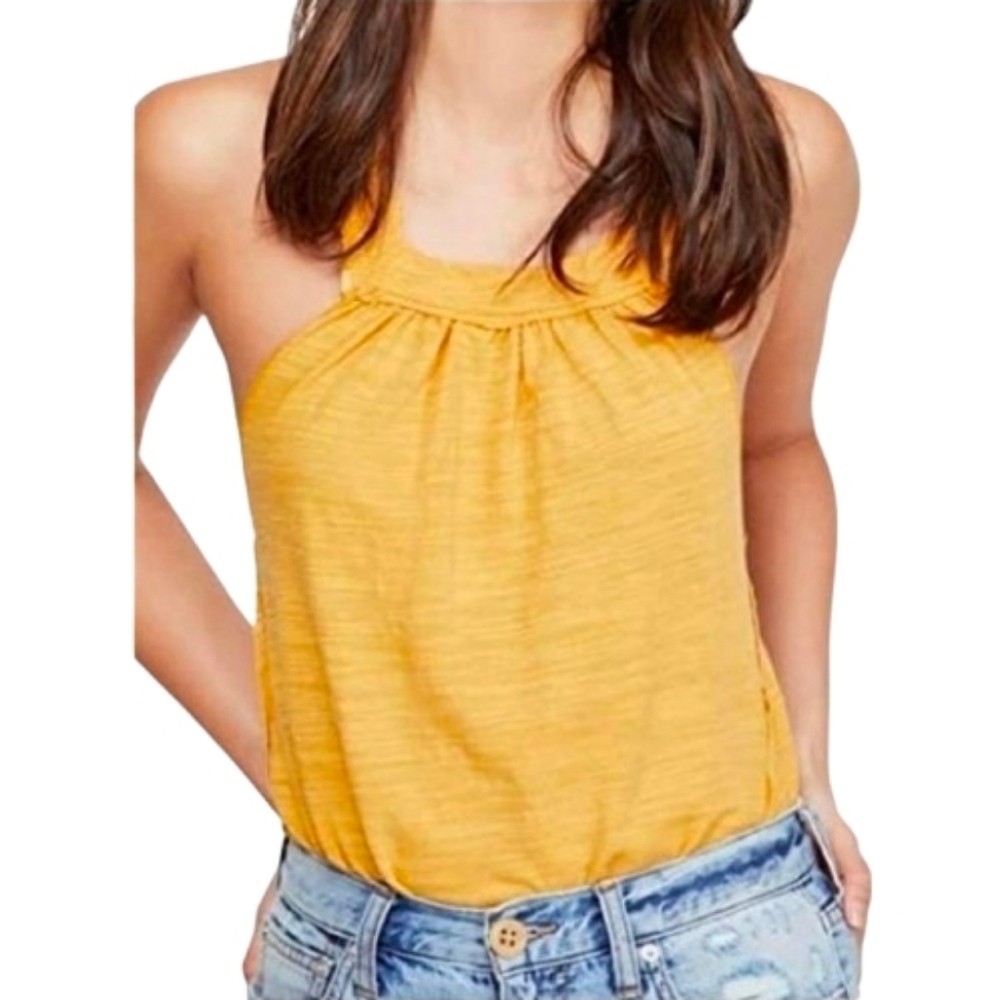 NWT We The Free Square Neck Yellow Tank Top Large